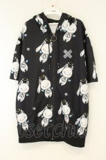 画像1: NieR Clothing / 転写pt半袖ZIPパーカー F 天使NieRちゃん（ブラック） O-26-08-11-011-PU-TO-OW-OS (1)