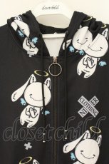 画像2: NieR Clothing / 転写pt半袖ZIPパーカー F 天使NieRちゃん（ブラック） O-26-08-11-011-PU-TO-OW-OS (2)