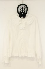 画像1: CHIP CLIP / CCゴスロリHDツキBL WonderTeaParty 頑張らなくても着られる ゴシック＆ロリータ ブラウス M シロ×クロ O-26-08-11-018-LO-BL-OW-OS (1)