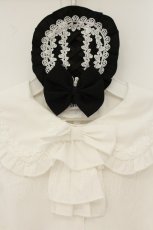 画像2: CHIP CLIP / CCゴスロリHDツキBL WonderTeaParty 頑張らなくても着られる ゴシック＆ロリータ ブラウス M シロ×クロ O-26-08-11-018-LO-BL-OW-OS (2)