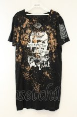 画像1: h.NAOTO / ブリーチスカルプリントTシャツ  ブラック O-26-08-11-002-HN-TO-IG-OS (1)