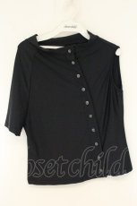 画像1: PEACE NOW / ワンショルダーストレッチブラウス  ブラック O-26-08-11-022-PU-BL-IG-OS (1)