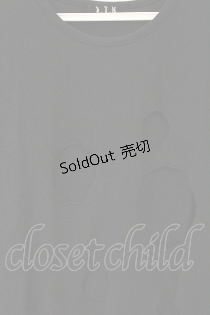 画像2: BPN / ラウンドカットTシャツ M ブラック O-26-08-11-026-GO-TO-IG-OS (2)