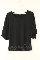 画像1: BPN / シャーリングスリーブトップス M ブラック O-26-08-11-027-GO-TO-IG-OS (1)