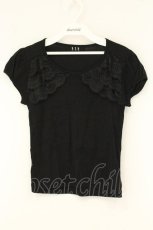 画像1: BPN / レース配色パフスリTシャツ M クロ O-26-08-11-030-GO-TO-IG-OS (1)