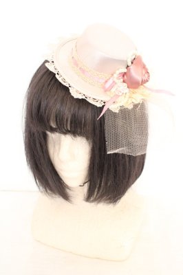 Preview of ローズ＆パールミニハット  ピンク