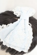 画像2: BABY,THE STARS SHINE BRIGHT / キャメロンカチューシャ  サックス（綿サテン） O-26-08-12-034-BA-ZA-OW-OS (2)