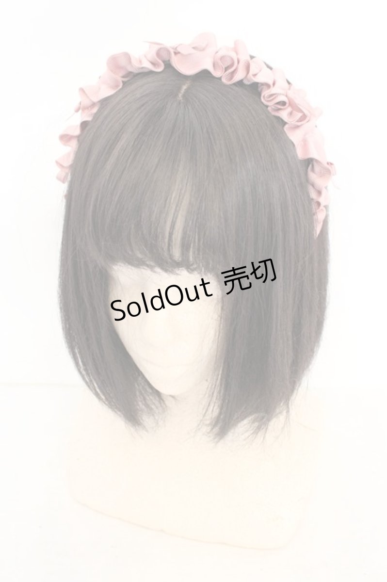 画像1: m petit by misako / ギャザーリボンカチューシャ  ピンク O-26-08-12-035-LO-AC-IG-ZT772-F005 (1)