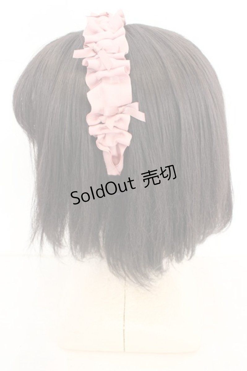 画像3: m petit by misako / ギャザーリボンカチューシャ  ピンク O-26-08-12-035-LO-AC-IG-ZT772-F005 (3)