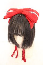画像1: metamorphose / チロリアンDollリボンヘッドドレス  アカ O-26-08-12-043-ME-AC-OW-OS (1)