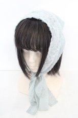 画像1: merry jenny / flowerジャガードヘッドドレス  ブルー O-26-08-12-044-LO-AC-OW-OS (1)