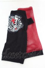 画像1: ALGONQUINS / ワッペンアームカバー  ブラック×レッド O-26-08-12-067-AL-ZA-OW-OS (1)