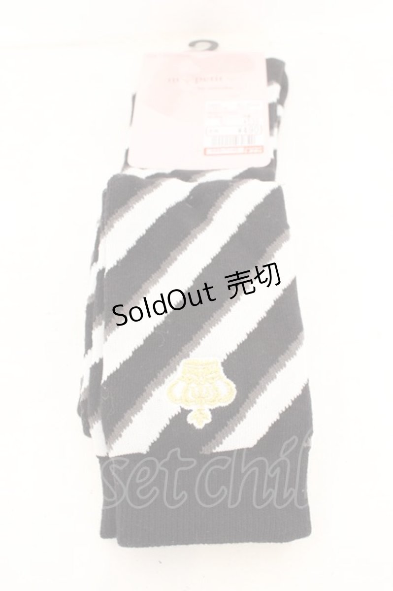画像1: m petit by misako / AMOVKナナメSTクラウン 23-25cm クロ O-26-08-12-072-LO-ZA-IG-OS (1)