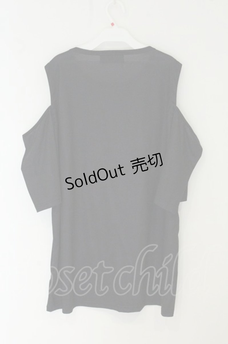 画像3: ililil / 江崎びす子コラボ肩あきTシャツ ブラック O-26-08-12-1003-PU-TO-IG-OS (3)