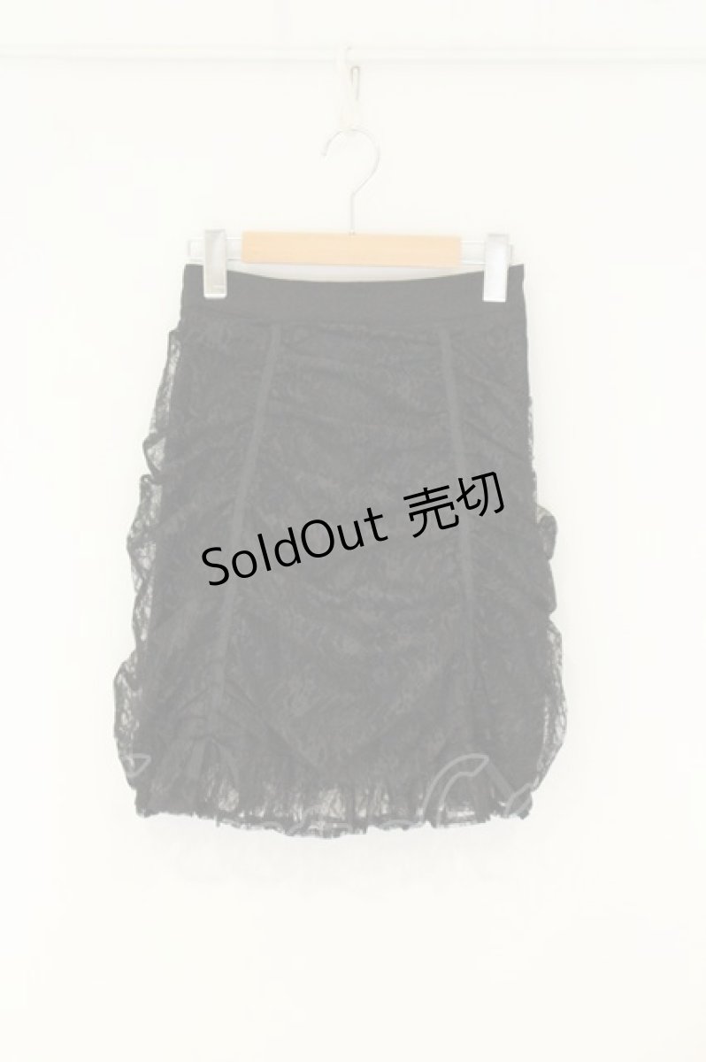 画像1: DearMyLove / レース重ねギャザーフリルスカート M クロ O-26-08-12-1011-GO-SK-IG-OS (1)