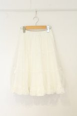 画像1: Amavel / ミドル丈ボリュームスカート シロ O-26-08-12-1020-CA-SK-IG-OS (1)