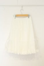 画像3: Amavel / ミドル丈ボリュームスカート シロ O-26-08-12-1020-CA-SK-IG-OS (3)