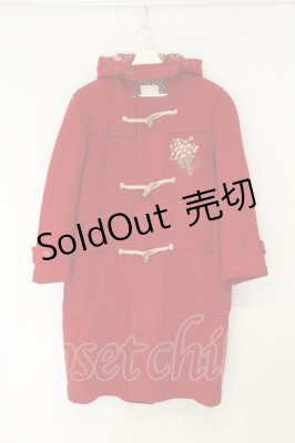 Preview of ロゴ刺繍ダッフルコート アカ