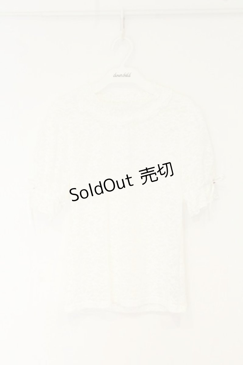 画像1: axes femme POETIQUE / 総レースパフ袖プルオーバー M シロ O-26-08-12-1029-AX-TO-OW-OS (1)