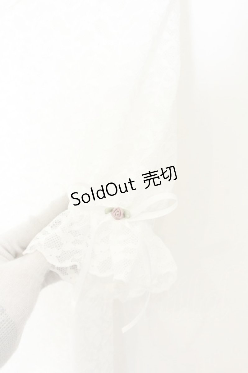 画像2: axes femme POETIQUE / 総レースパフ袖プルオーバー M シロ O-26-08-12-1029-AX-TO-OW-OS (2)