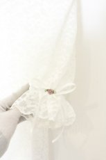 画像2: axes femme POETIQUE / 総レースパフ袖プルオーバー M シロ O-26-08-12-1029-AX-TO-OW-OS (2)