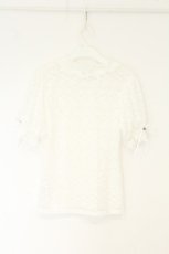 画像3: axes femme POETIQUE / 総レースパフ袖プルオーバー M シロ O-26-08-12-1029-AX-TO-OW-OS (3)