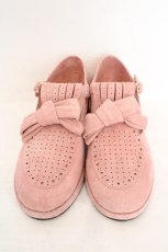 画像2: PINK HOUSE / スウェードパンチングシューズ 3(M) ピンク O-26-08-12-083-LO-SH-OW-OS (2)