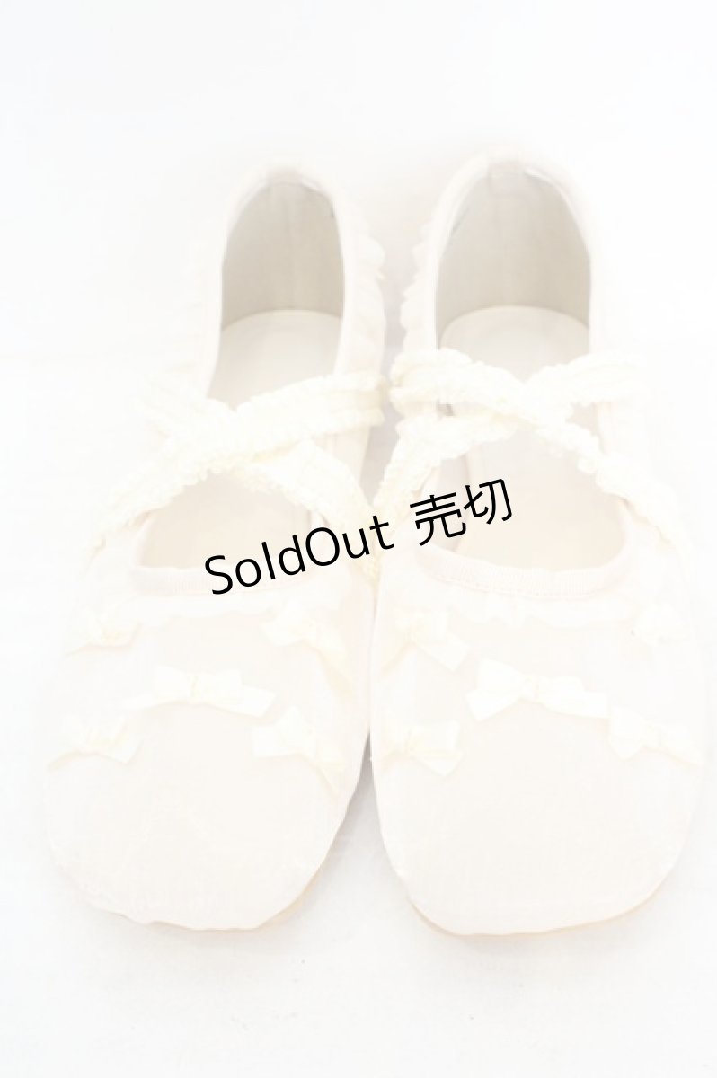 画像2: merry jenny / petit ribbonシアーバレエシューズ M アイボリー O-26-08-12-084-LO-SH-IG-ZT0814W (2)