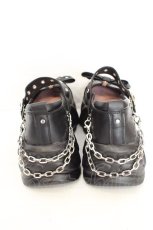 画像3: YOSUKE / リボン付き厚底スニーカー 25cm ブラック O-26-08-12-086-PU-SH-OW-OS (3)