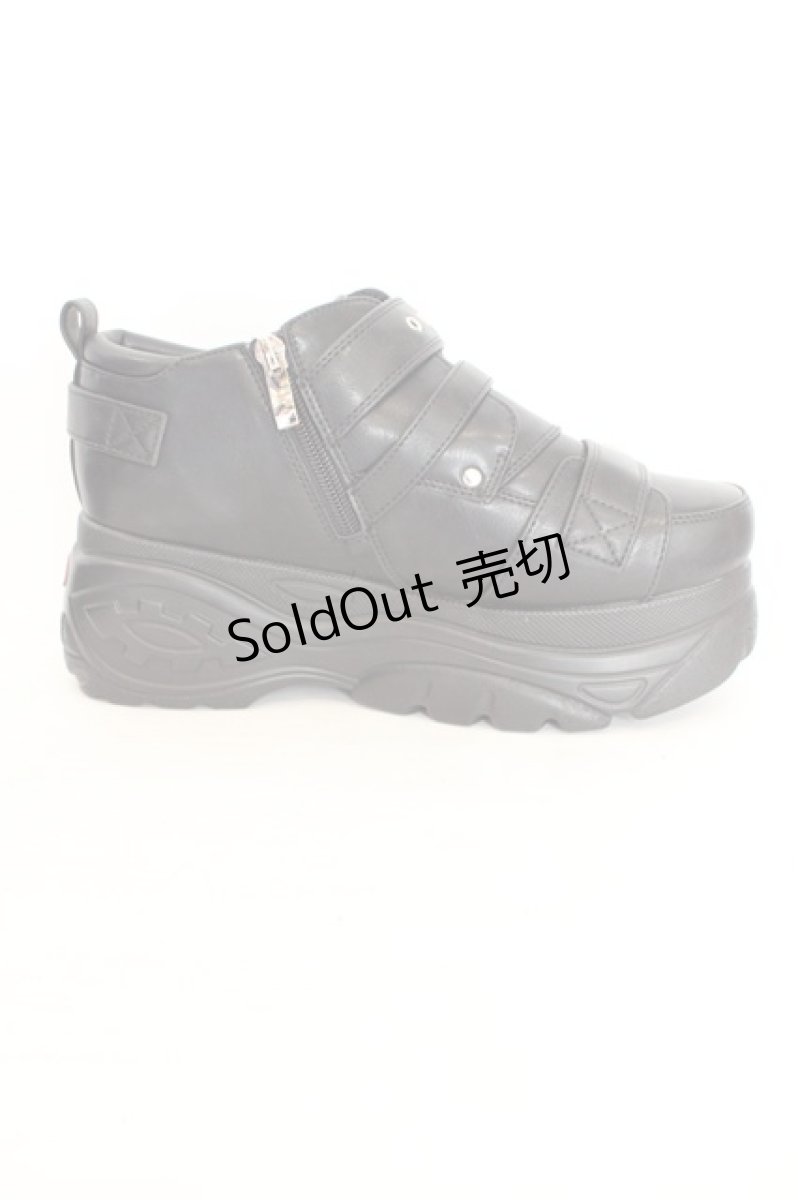 画像5: YOSUKE / 厚底スニーカー 25cm ブラック O-26-08-12-087-PU-SH-OW-ZT0814W (5)