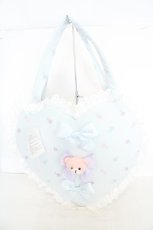 画像1: Nile Perch / くまぐるみハートバッグ  サックス O-26-08-12-089-LO-BG-OW-OS (1)