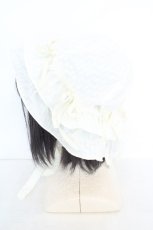 画像2: merry jenny / ribbonフリルハット  アイボリー O-26-08-12-010-LO-AC-OW-OS (2)
