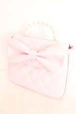 画像1: Lolime by mellfy memory / Lovely Ribbon キルティングバッグ  ピンク O-26-08-12-2001-LO-BG-OW-OS (1)