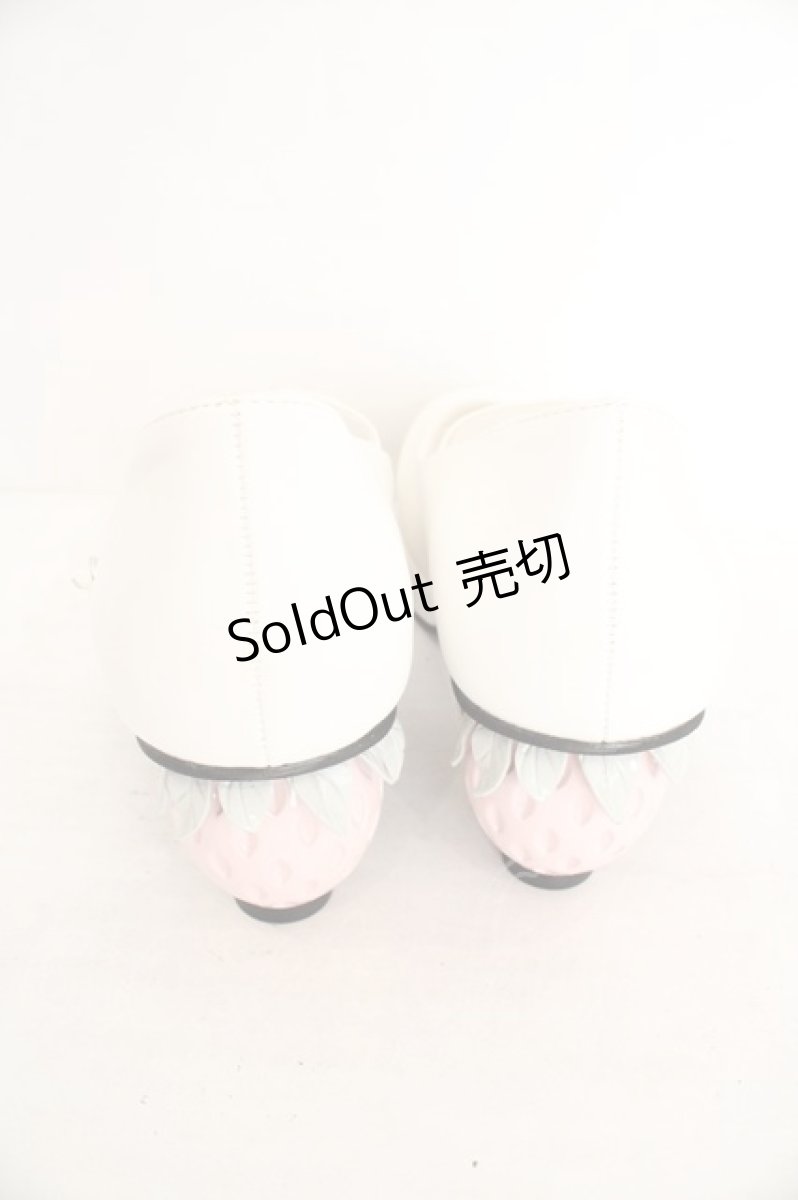 画像3: Dear My Love / いちごヒールロリータパンプス 23.5cm シロ×ピンクいちご O-26-08-12-2004-LO-SH-OW-ZT0814X (3)
