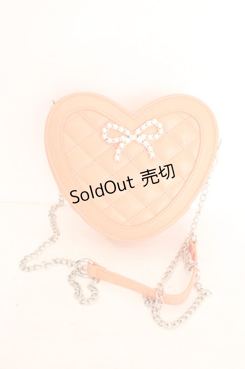 画像1: DearMyLove / ハートパールリボンショルダーバッグ  オレンジ O-26-08-12-2002-GO-BG-OW-OS (1)