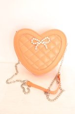 画像1: DearMyLove / ハートパールリボンショルダーバッグ  オレンジ O-26-08-12-2002-GO-BG-OW-OS (1)