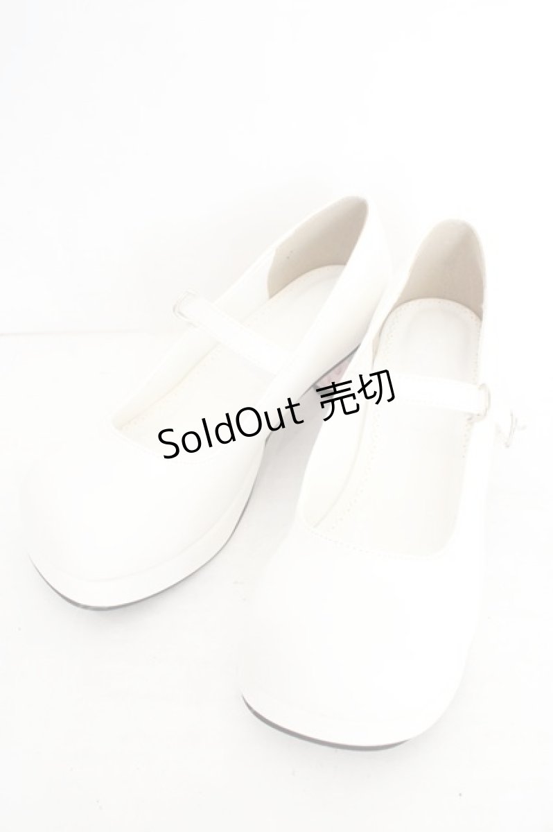 画像1: Dear My Love / いちごヒールロリータパンプス 23.5cm シロ×ピンクいちご O-26-08-12-2004-LO-SH-OW-ZT0814X (1)