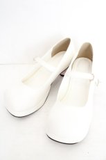画像1: Dear My Love / いちごヒールロリータパンプス 23.5cm シロ×ピンクいちご O-26-08-12-2004-LO-SH-OW-OS (1)