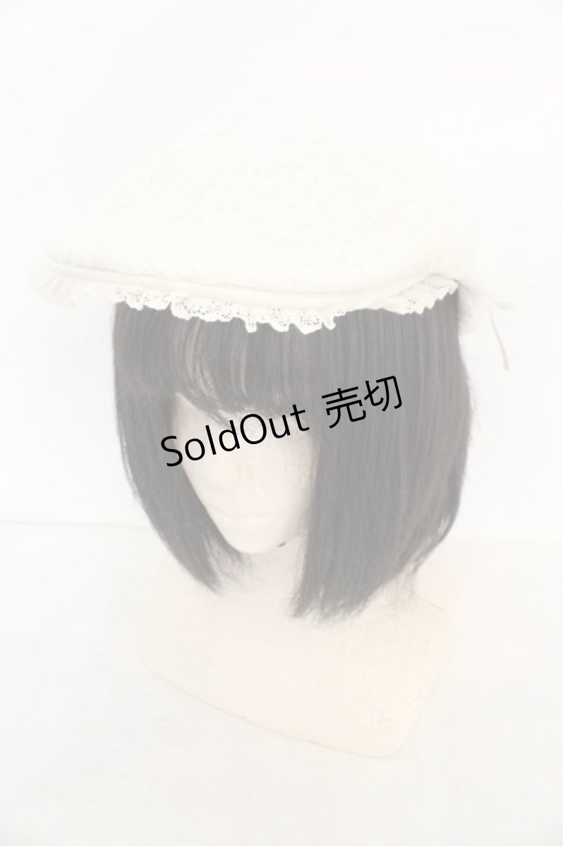 画像1: merry jenny / lace hunting cap  シロ O-26-08-12-003-LO-AC-IG-ZT0814X (1)