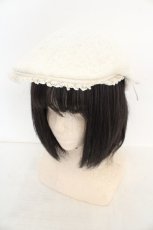 画像1: merry jenny / lace hunting cap  シロ O-26-08-12-003-LO-AC-IG-OS (1)