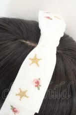 画像2: PINK HOUSE / 花と星刺繍リボン付きカチューシャ  シロ O-26-08-12-032-LO-AC-OW-OS (2)