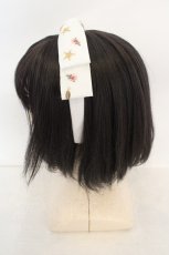 画像3: PINK HOUSE / 花と星刺繍リボン付きカチューシャ  シロ O-26-08-12-032-LO-AC-OW-OS (3)