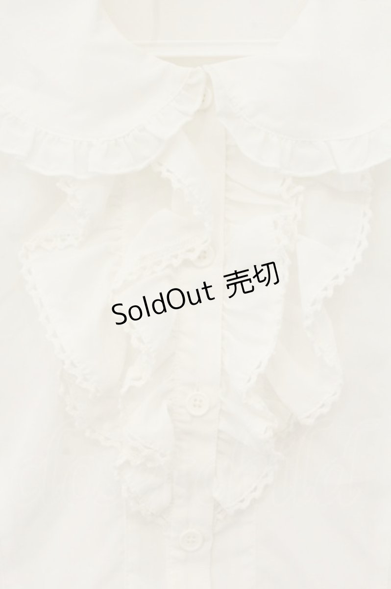 画像2: metamorphose / エッグアートジャンパースカートセットのブラウス  シロ O-26-08-13-035-ME-OP-IG-OS (2)