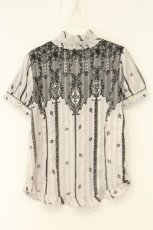 画像3: axes femme / レースptパフブラウス M ラベンダーグレー O-26-08-13-038-AX-BL-OW-OS (3)
