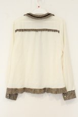 画像3: axes femme / チェック切り替えブラウス M キナリ O-26-08-13-042-AX-BL-OW-OS (3)