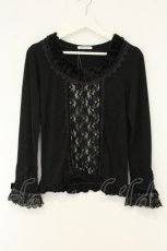 画像1: axes femme / 袖口レーシープルオーバー M クロ O-26-08-13-043-AX-TO-OW-OS (1)