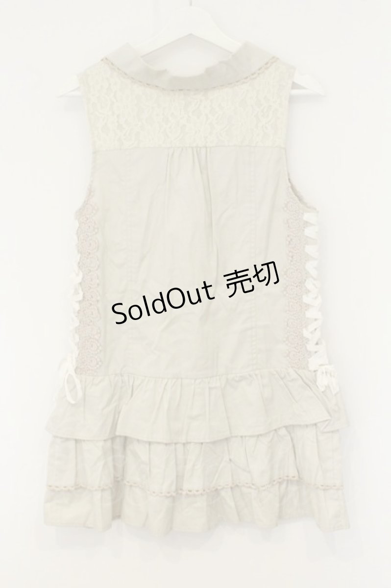 画像4: axes femme / 裾ティアードチュニック M グレージュ O-26-08-13-052-AX-OP-OW-OS (4)
