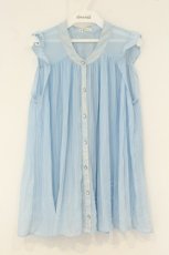 画像1: axes femme / バックレースアッププリーツチュニック  サックス O-26-08-13-053-AX-TO-OW-OS (1)