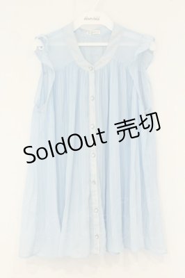 Preview of バックレースアッププリーツチュニック  サックス