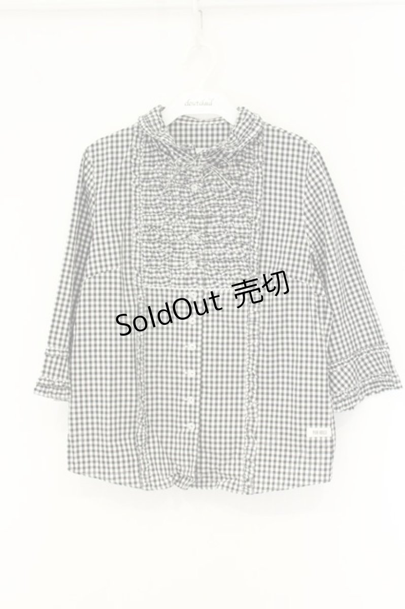 画像1: PINK HOUSE / ヨークフリルギンガムチェックブラウス L クロ×シロ O-26-08-13-061-LO-BL-IG-OS (1)
